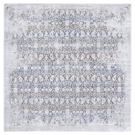 Safavieh 6 ft. 7 in. x 6 ft. 7 in. Craft Power Loomed Square Area Rug Grey & Gold CFT939F-7SQ